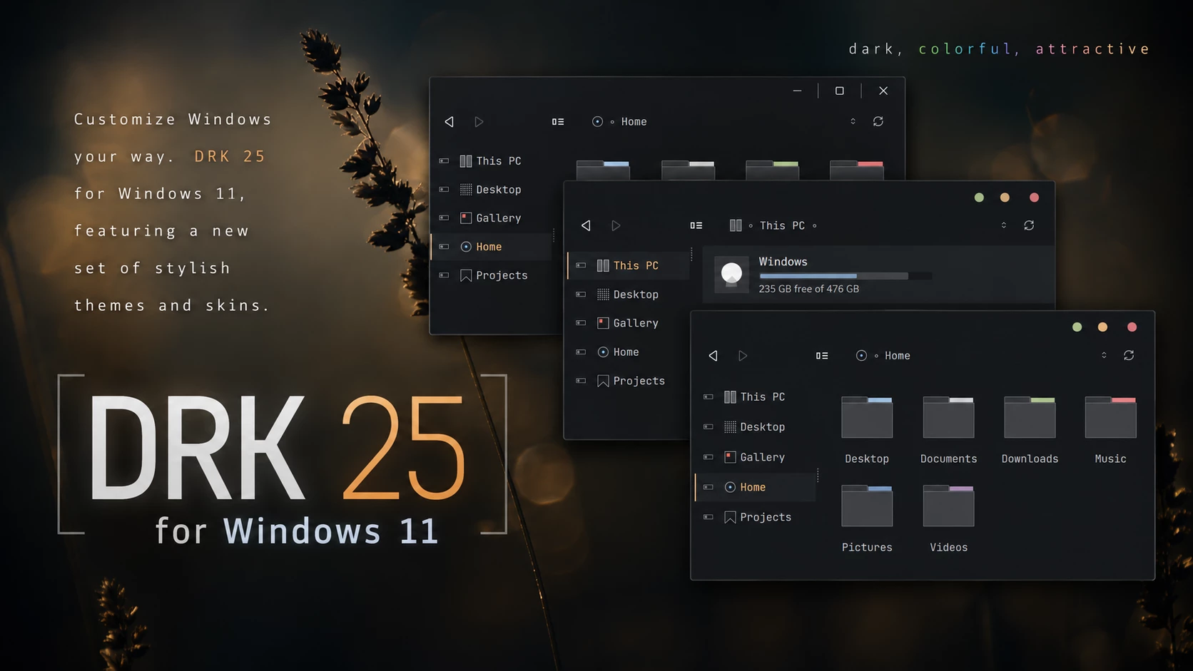 DRK 25 Windows 11 theme screenshot