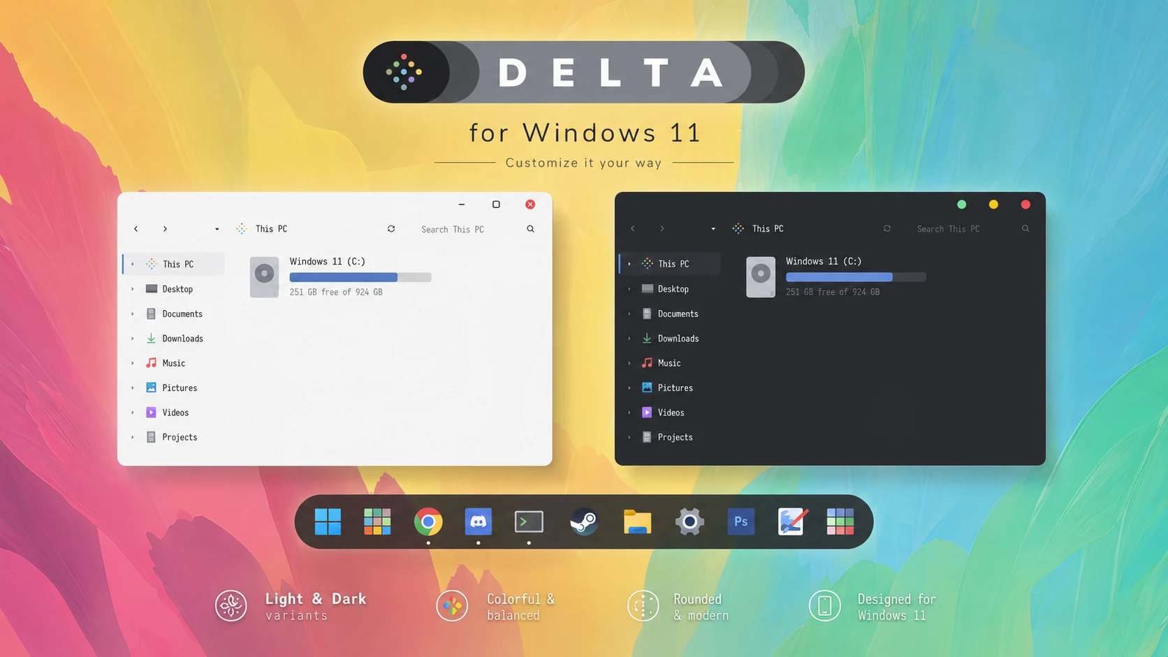DELTA Windows 11 theme screenshot