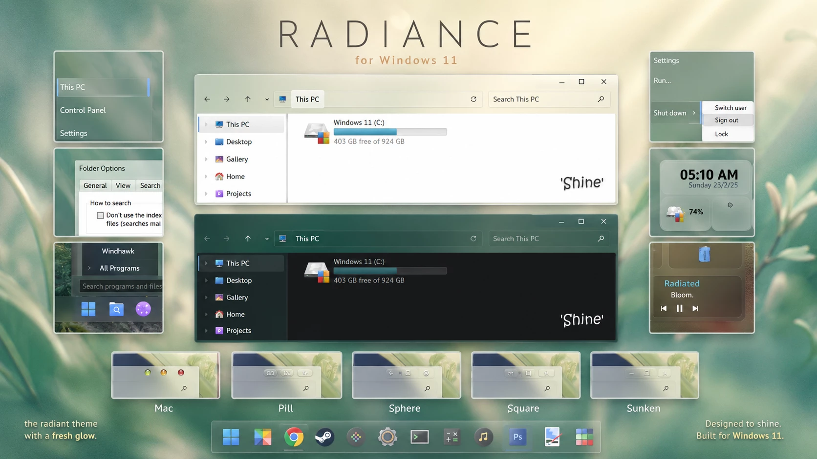 Radiance Windows 11 theme screenshot