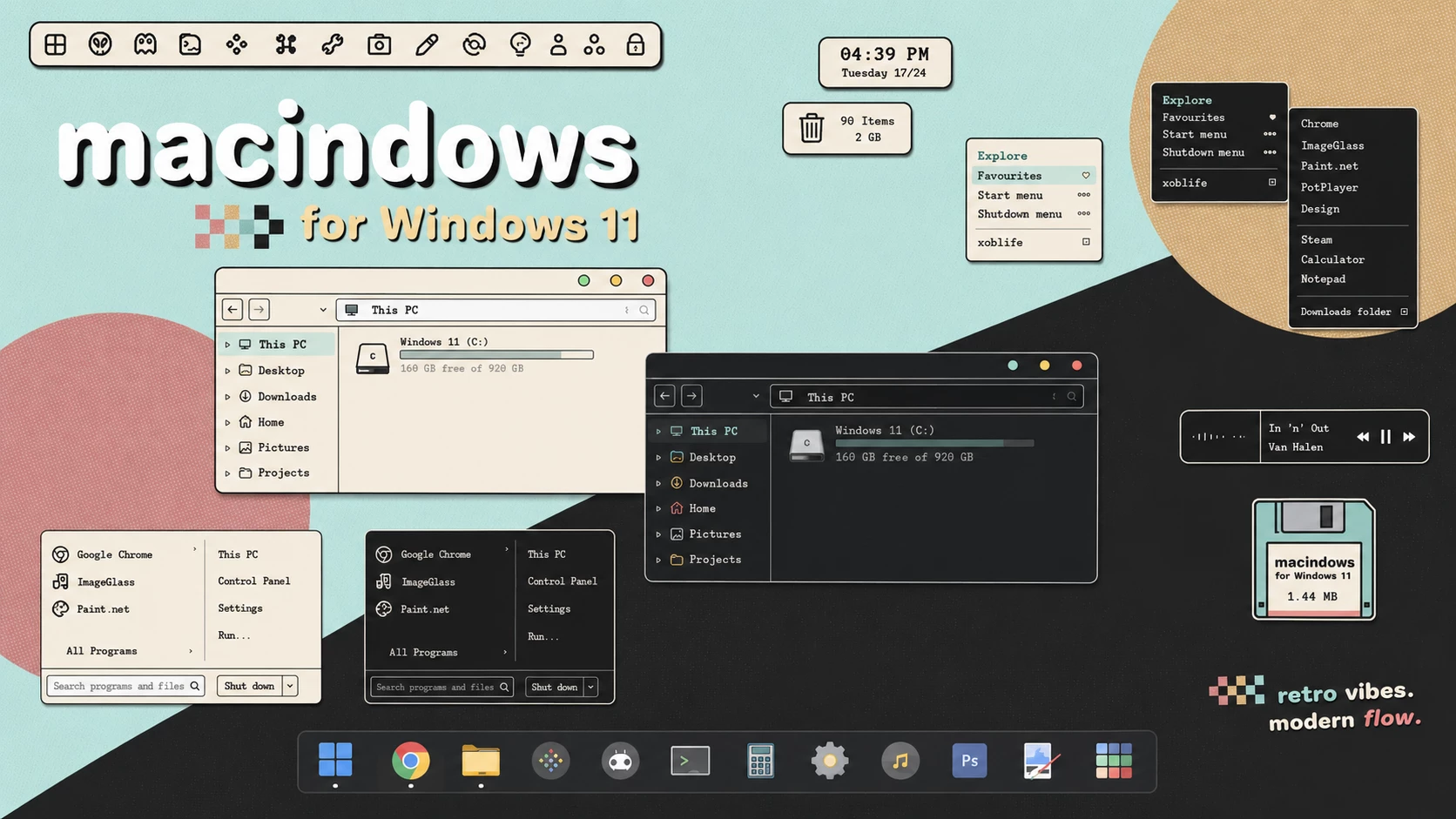macindows Windows 11 theme screenshot